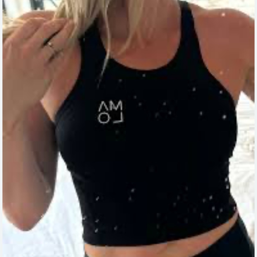 MA LO Republic‎ Black Sports Bra Size XL
